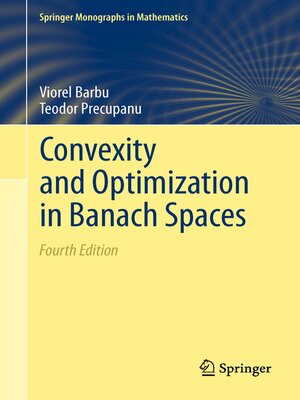 cover image of Convexity and Optimization in Banach Spaces